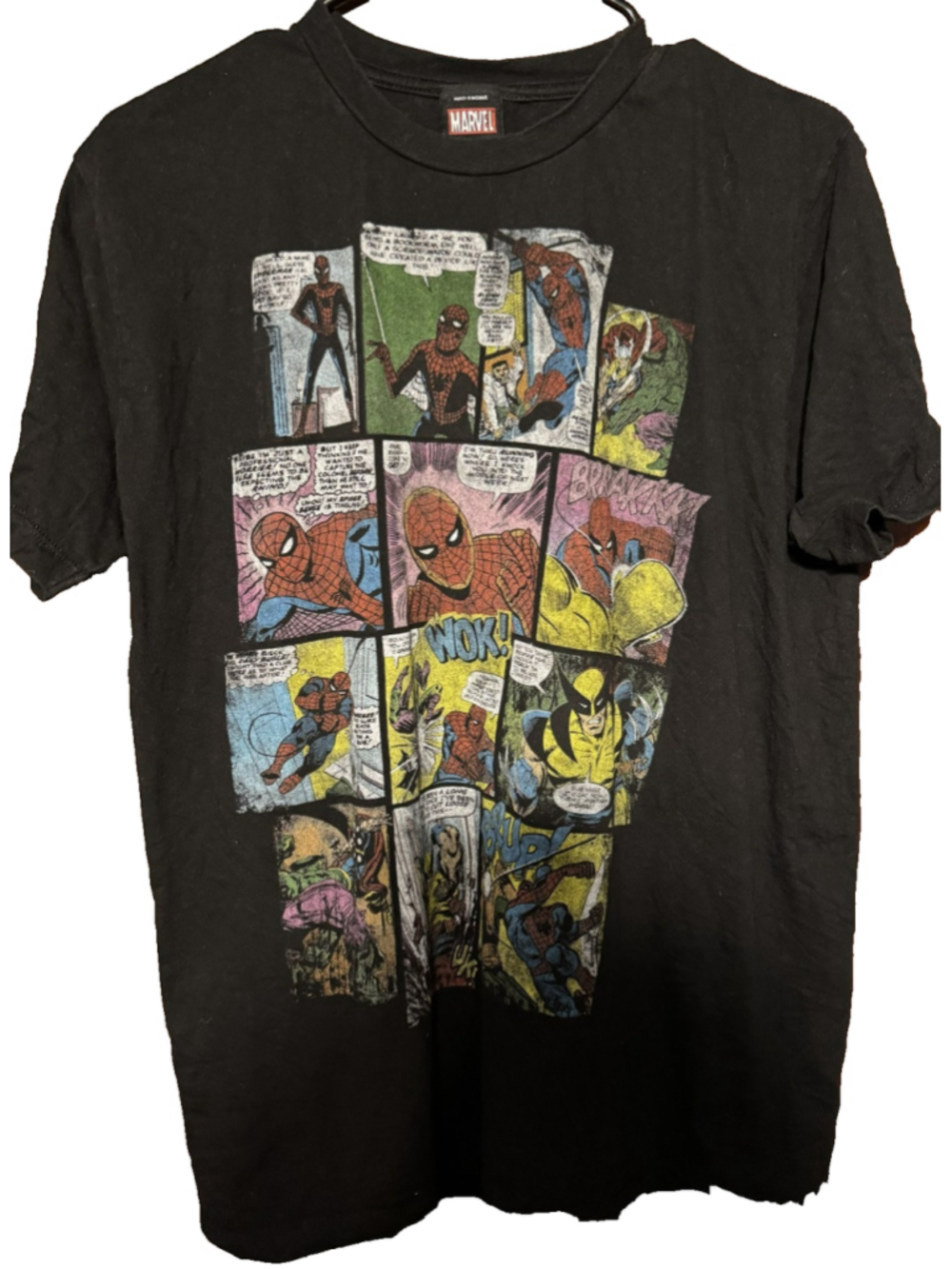 Spider Man Spiderman Marvel Tee shirt Men Size L Black